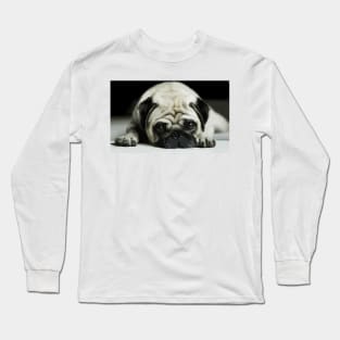 Lazy Pug Digital Painting Long Sleeve T-Shirt